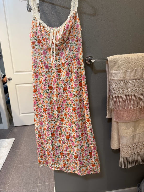 Commense Dresses & Skirts - Commense Floral Slip Dress in Pink, Orange & Cream- NWT